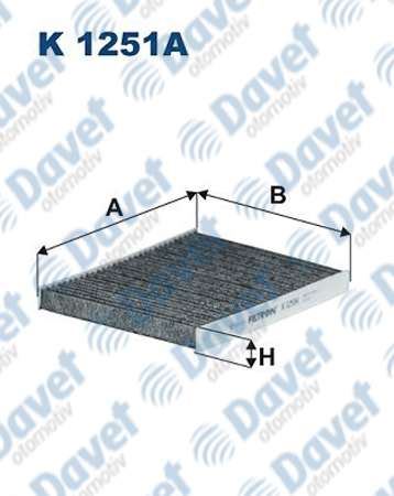 FILTRON K1251A Polen Filtresi Fiesta Vi 08 /> B Max 12 /> Transit Courier 12 />